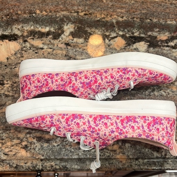 58. Sperry, Crest Vibe Floral Pink Boat Shoes Women’s Sz. 9.5 W. Leather laces - Picture 5 of 15